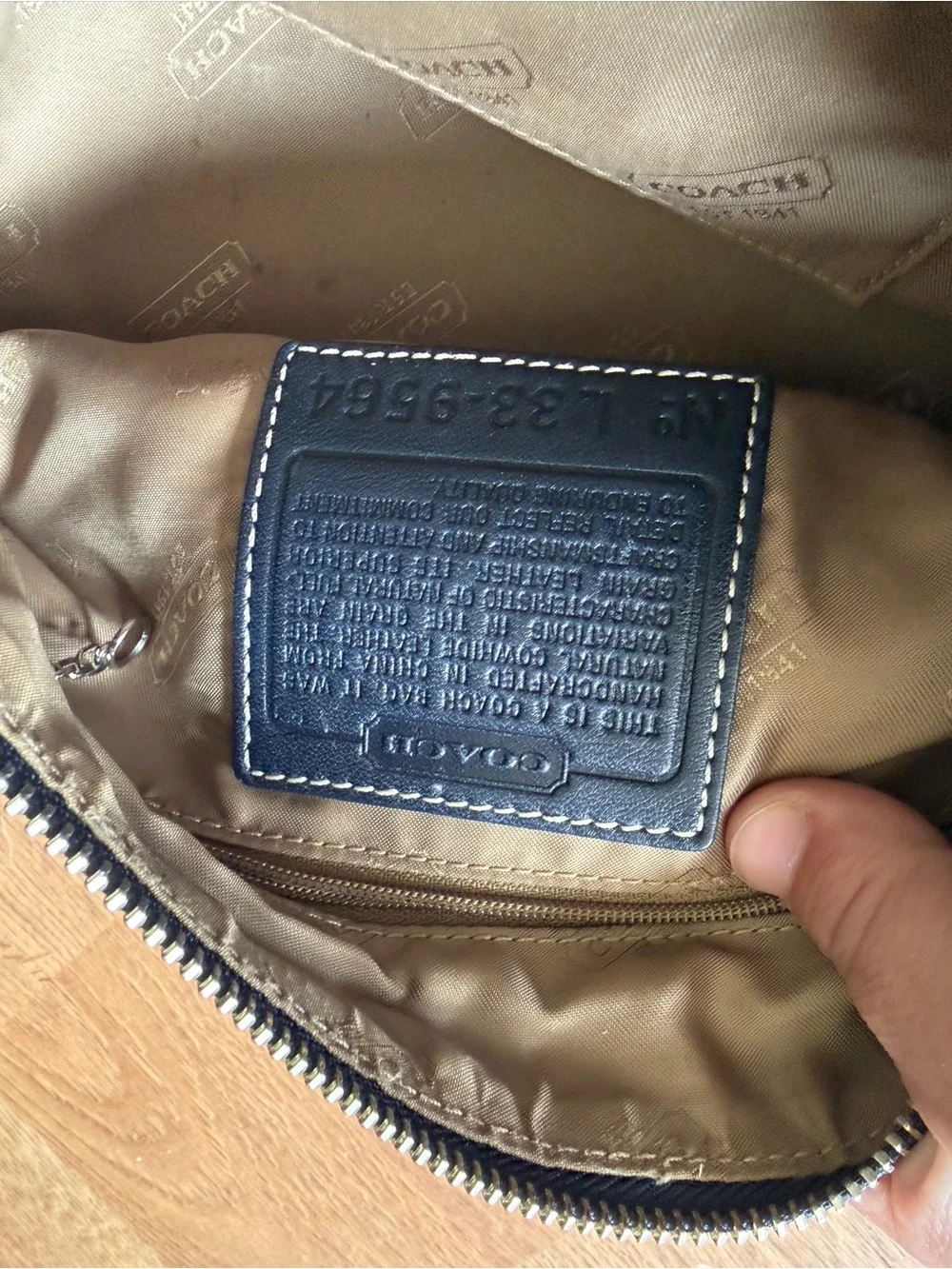Vintage Y2K Coach Legacy Demi Hobo leather navy shoulder bag
